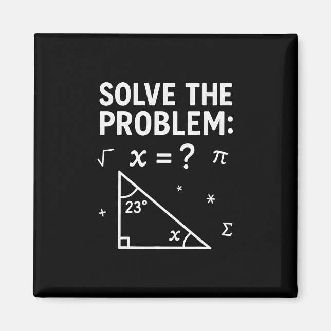 Íman Meme engraçado de matemática 67 Resolva o problema (Frente)