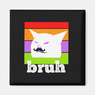 Íman Meme Engraçado Dizendo Bruh com Cat-cinco De Mayo-