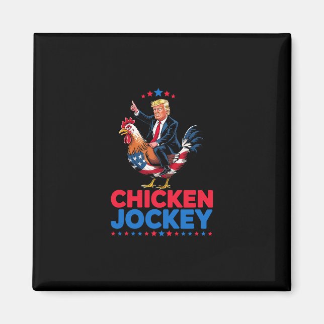 Íman Meme Engraçado do Frango Jóquei Trump (Frente)
