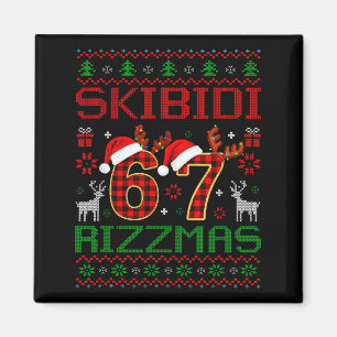 Íman Meme engraçado do Skibidi Rizzmas com vibrações fe