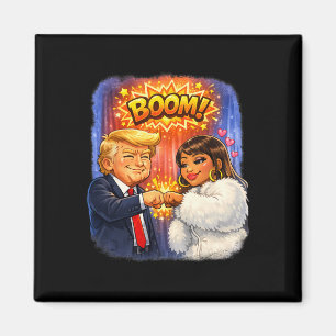 Íman Meme Engraçado Trump e Nicki Apertam as Mãos para
