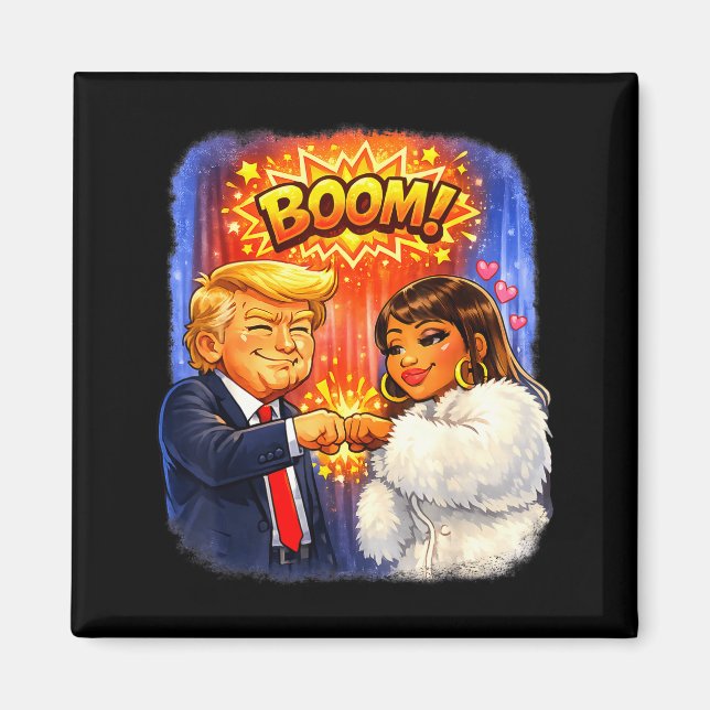 Íman Meme engraçado trump & nicki dão um high five por  (Frente)