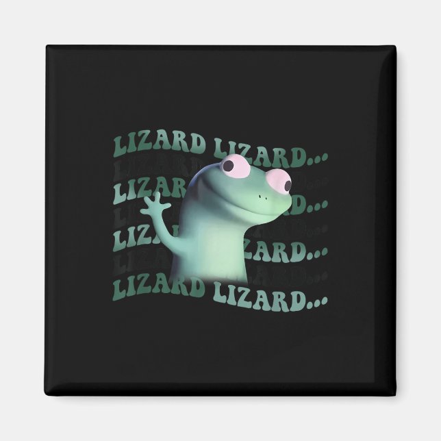 Íman Meme Funny Weirdcore Animal Women Lizard Lizar (Frente)