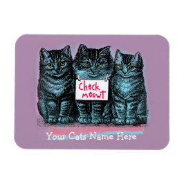 Íman Meme Magnet Personalizável do Cat Meme 'Check Meow
