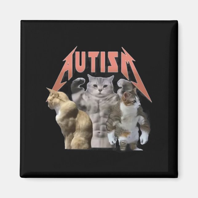 Íman Memória Buff Cats Autism (Frente)