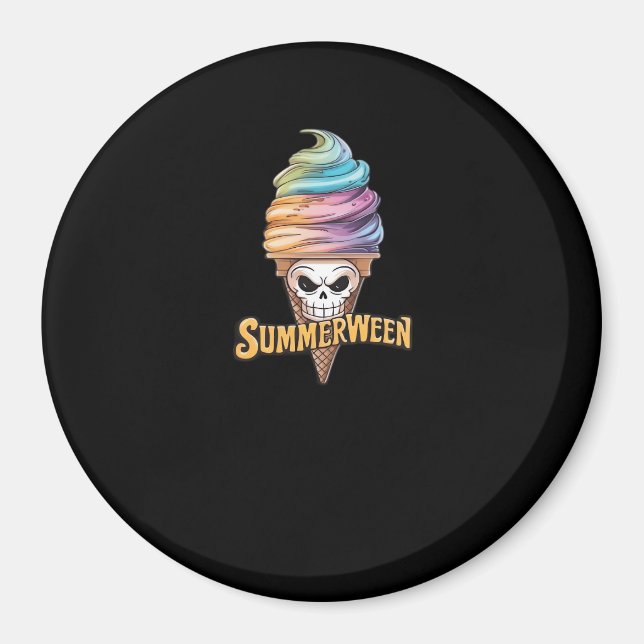 Íman Memória Clássica do Esqueleto do Summerween IceCre (Frente)