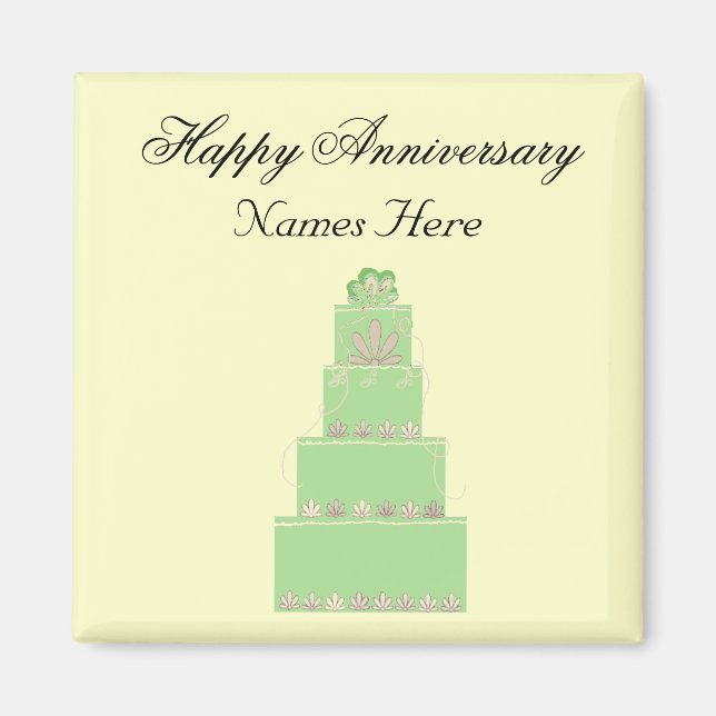Íman Memória de Aniversário de Casamento (Frente)