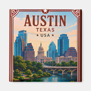 Íman 🤠 Memória de Austin Texas de Visita ao Centro 🤠