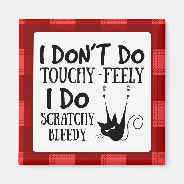 Íman Memória de Cartoon de Gato Engraçado (Frente)