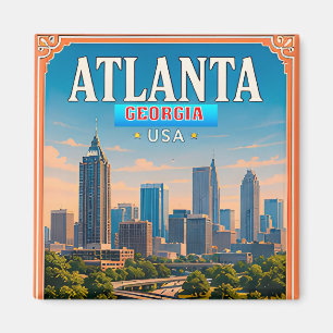 Íman Memória de Férias em Atlanta Geórgia 🍑