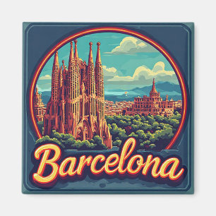 Íman 🧲 Memória de Férias em Barcelona Espanha 🌴