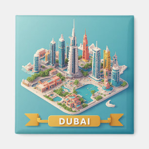 Íman 🧲 Memória de Férias em Dubai dos Emirados Árabes