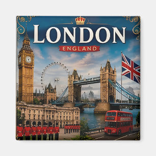 Íman 🧲 Memória de Férias em Londres da Inglaterra 🏙️