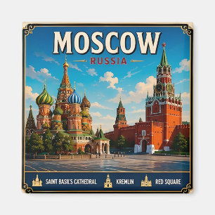 Íman 🧲 Memória de Férias em Moscou Rússia 🏛️