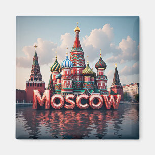 Íman 🧲 Memória de Férias em Moscou Rússia 🇷🇺
