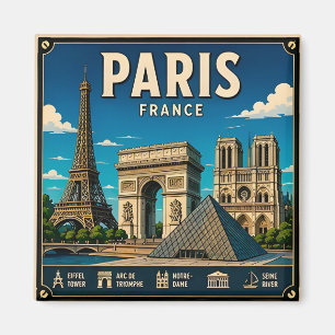 Íman 🧲 Memória de Férias em Paris França Para Amantes