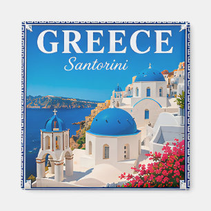Íman 💙 Memória de Férias em Santorini Grécia