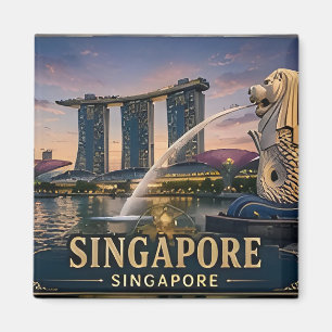 Íman 🌏 Memória de Férias em Singapura para Viajantes �