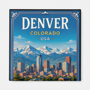 Íman 🏔️ Memória de Férias na Montanha de Denver Colora