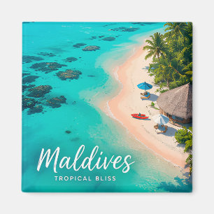 Íman 🧲 Memória de Férias Tropicais em Maldivas 🌴
