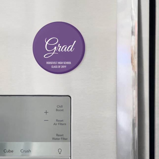 Íman Memória de Festa de formatura Moderna Roxa (In Situ (Fridge))