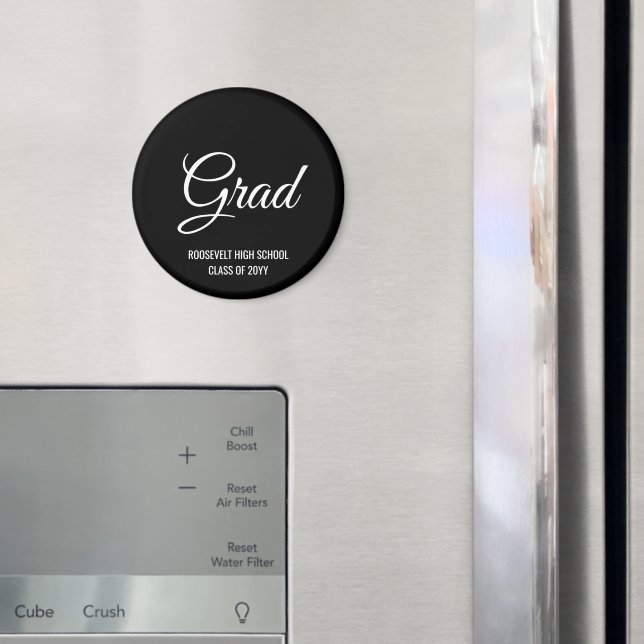 Íman Memória de Festa de formatura Preta e Branca (In Situ (Fridge))
