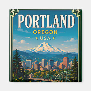 Íman 🌲 Memória de Portland Oregon de Mountain View 🌲