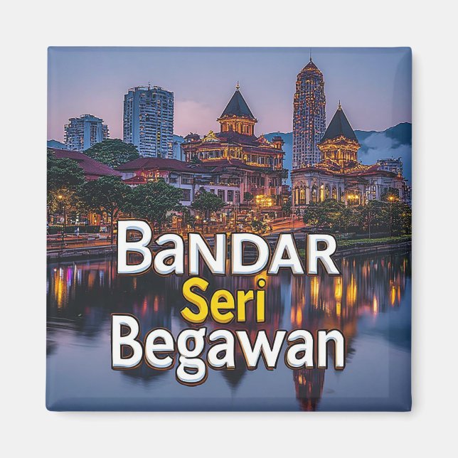 Íman 🧲 Memória de Viagem de Bandar Seri Begawan Para C (Frente)