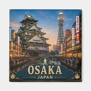 Íman 🧲 Memória de Viagem de Osaka Japão Para Cada Aven