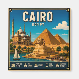 Íman 🧲 Memória de Viagem do Cairo Egito para Fotos de