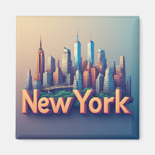 Íman 🗽 Memória de Viagem do Horizonte de Nova York
