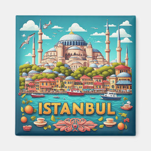 Íman 🧲 Memória de Viagem para Visitantes de Istambul T