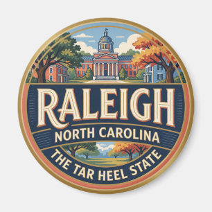 Íman Memória de Viagem Sulista da Capital Raleigh Carol