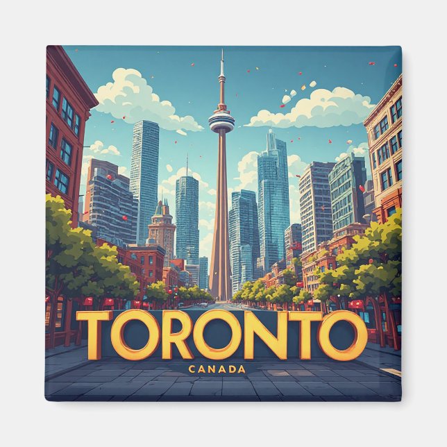 Íman 🍁 Memória de Viagem Toronto Canadá (Frente)