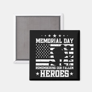 Íman Memorial Day Vintage Design Veterans Day USA Flag