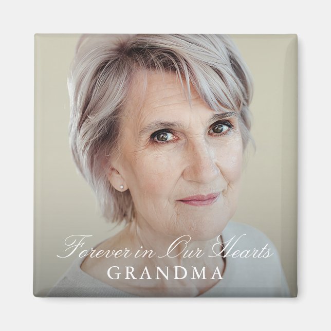 Íman Memorial de Cheio de Script Elegante Simples (Frente)