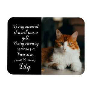 Íman Memorial de Perda de Gato Foto Personalizada Nome