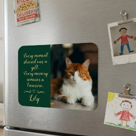 Íman Memorial de Perda de Gato Foto Personalizada Nome