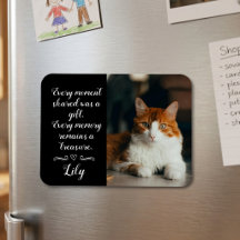 Memorial de Perda de Gato Foto Personalizada Nome