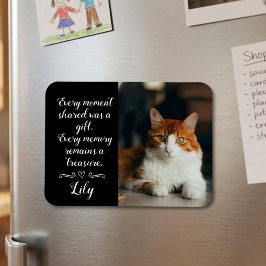 Íman Memorial de Perda de Gato Foto Personalizada Nome