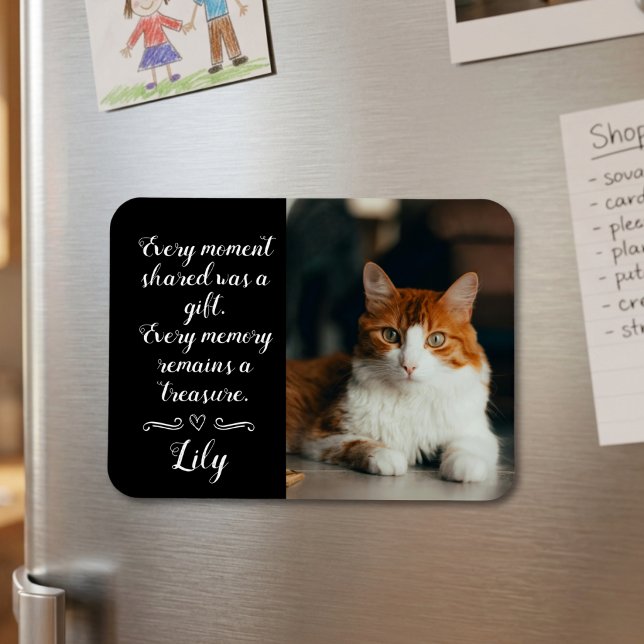 Íman Memorial de Perda de Gato Foto Personalizada Nome  (Criador carregado)