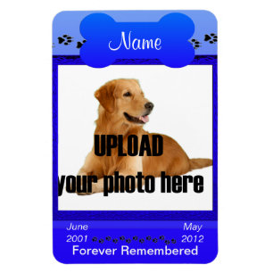 Íman Memorial do Cachorro (azul) para sempre lembrado