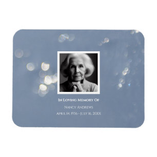 Íman Memorial Funeral cinza Shimmer