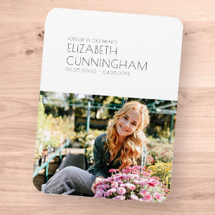 Íman Memorial Funeral Foto Mínima Mínimalista de Chic