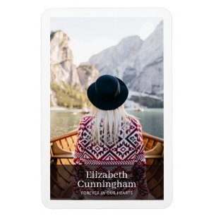 Íman Memorial Funeral Moderno e Cartão com fotos Simple