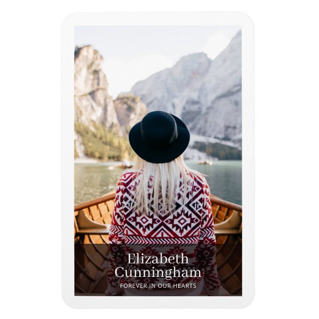 Íman Memorial Funeral Moderno e Cartão com fotos Simple (Vertical)