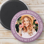 Íman Memorial In Loving Memory Modern Custom Photo<br><div class="desc">Este design simples e moderno é composto por tipografia de serifa e adiciona uma foto personalizada. "In Loving Memory" rodeia a foto personalizada do seu amado.</div>