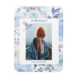 Íman Memorial Keepape Rosas Azuis de Hummingbird