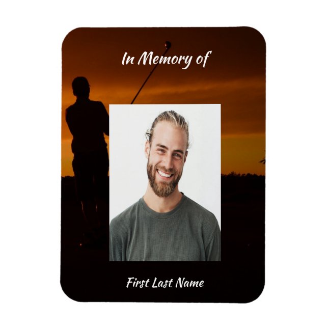 Íman Memorial Keepsaame Golfer Golfe (Vertical)