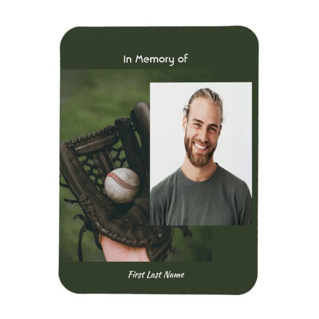 Íman Memorial Keepsake Baseball Game Player  (Vertical)